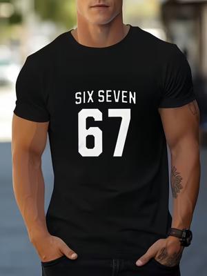 Mens Short Sleeve 2D Print Breathable Fabric TShirt