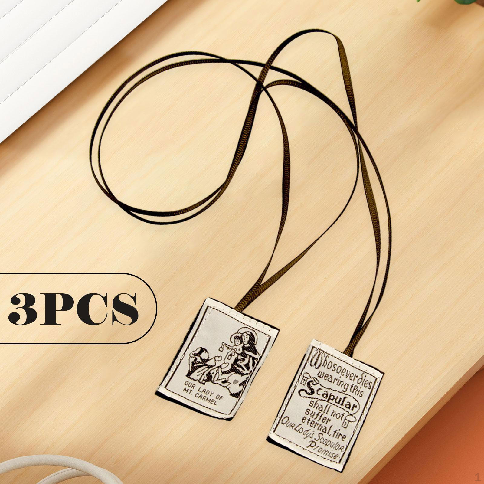 

3Pcs Catholic Scapulars Classic Design Gift for Confirmation Communion