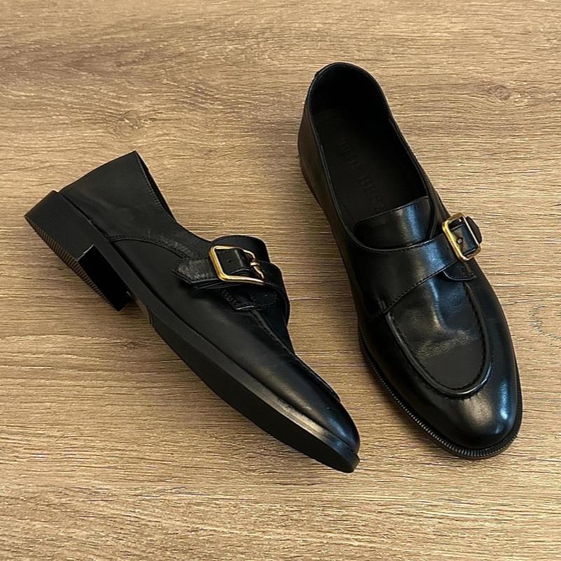 Fashion Retro Britsh Style Women's Loafers 2025 Spring Autumn Casual Fashion Slip On Round Toe Office Work Flat Shoes Zapatillas Mujer