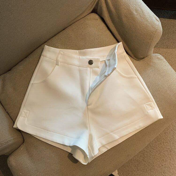

Women s Black High-Waisted Slimming A-Line Wide-Leg Shorts for Spring/Summer Commuting Large