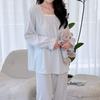 Cloud cotton pajamas women's long-sleeved lace V-neck thin comfortable princess style loungewear suit spring and autumn new models