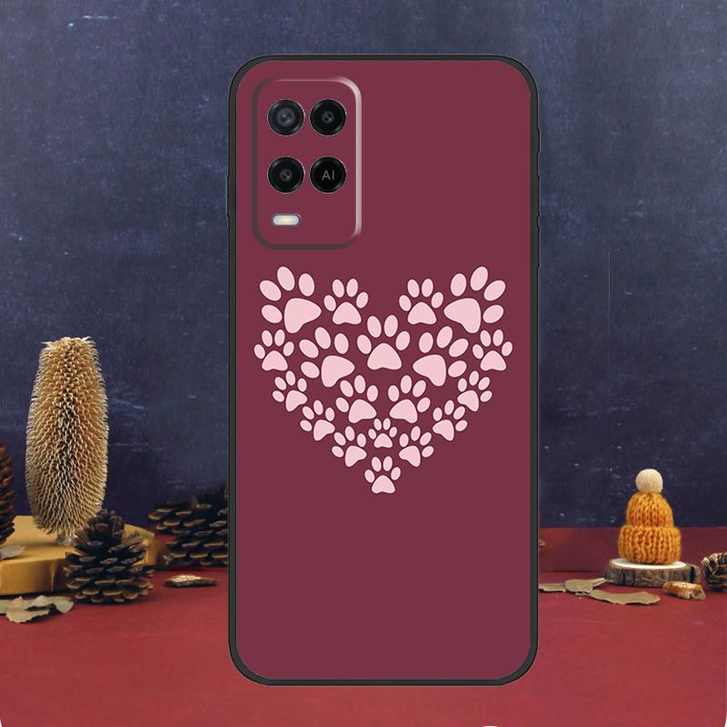 Cat Dog Paws Case For Oppo A5 Pro A6 A15 A18 A38 A58 A78 A98 A54 A74 A94 A17 A57 A80 A60 A40 A16 A76 A96