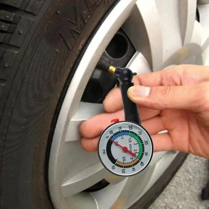 Manometru de Presiune pentru Anvelope Auto de Înaltă Precizie, Indicator Mecanic Portabil pentru Dezumflare Anvelope, Manometru, Tabel de Monitorizare Anvelope