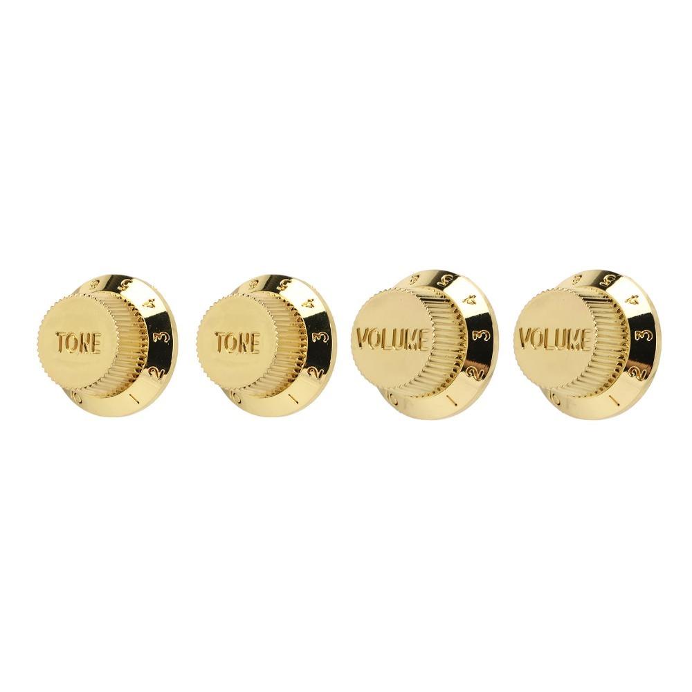 4PCS Polymer Electric Bass Volume Toning Control Knob Speed Control Knobs Electric Guitar золотой