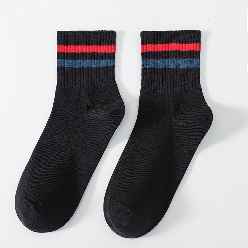 Fall/Winter Women's Pure Cotton Short Socks for Exercise Anti-odor Absorbent Sweat-Resistant Autumn Cotton Stockings Mid-Calf Socks