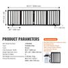 Free Standing Dog Gate, 24" H X 80.3" W Freestanding Pet Gate, 4 Panels Foldable Dog Gate for Wide and Narrow Passageways, Expandable Dog Barrier with