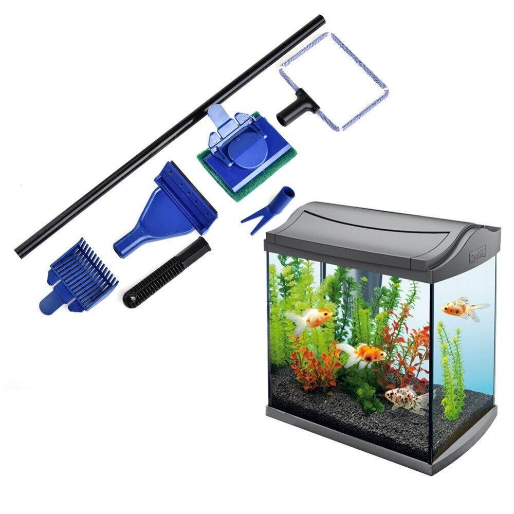 Adjustable Tank Glass Cleaning Brush Retractable Fish Tank Brush Durable 5-in-1 Cleaning Set