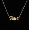 Stainless Steel 12 Zodiac Constellation Necklaces Letter Aquarius Aries Gemini Pisces Leo Sagittarius Pendant Necklace for Women