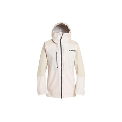Color Block Two-Way Zipper Outdoor Sports Hooded Waterproof Windproof Jacket Women Jacket Light-Sesame IP1440