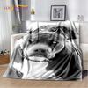Manta de Felpa Suave para Mascota Perro Pit Bull Francés de Dibujos Animados, Manta de Franela, Manta para Sofá, Cama, Sala de Estar, Dormitorio, Cubierta de Picnic