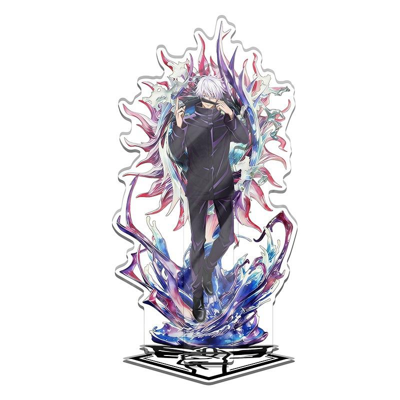 Anime Jujutsu Kaisen Peripherals Satoru Gojo Battle Form Double Insertion Acrylic Stand Suguru Geto Toys Boys Holiday Gifts