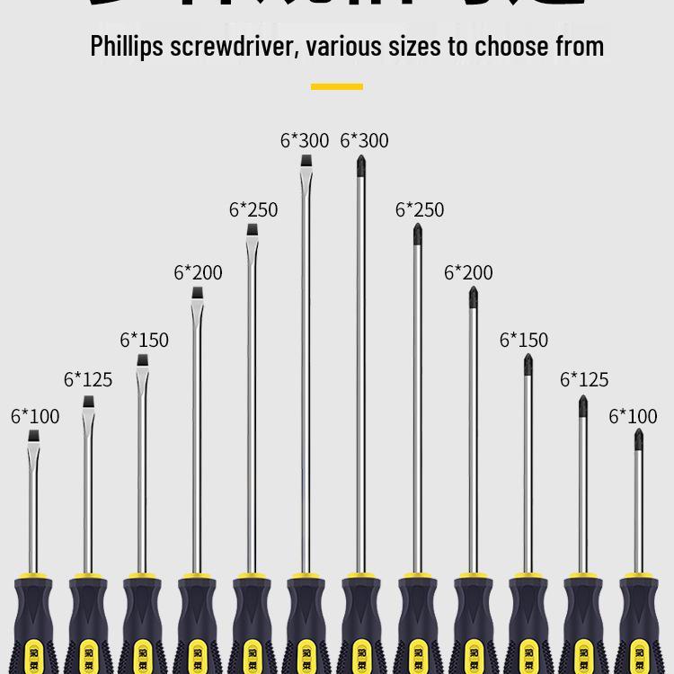 Industrial-Grade Magnetic Phillips & Slotted Screwdriver Set - Super Hard, Small Screwdriver Collection