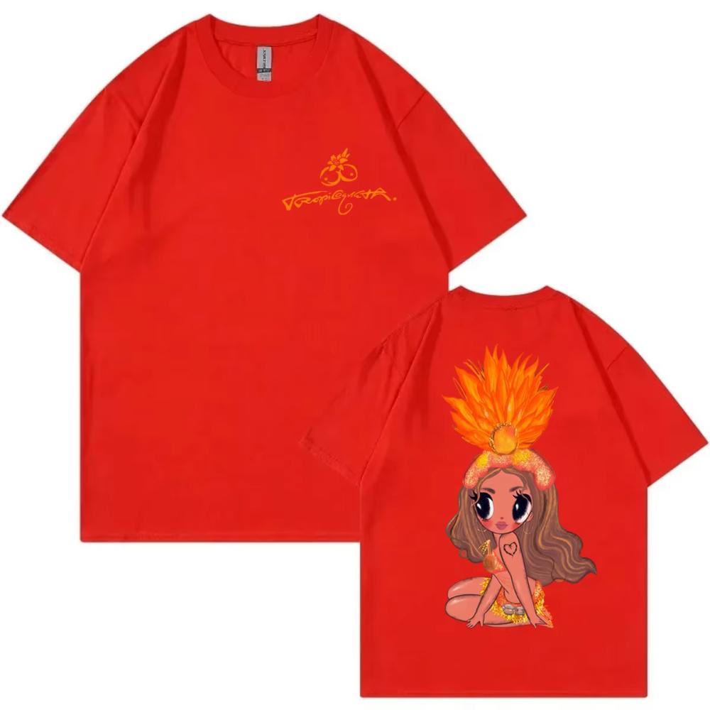 Singer Karol G Tropicoqueta 2025 New Album Graphic T Shirt Unisex Womens Clothing Fashion Y2k Tshirts Summer Casual Loose Tshirt