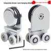 Sliding Shower Door Copper Roller & Pulley Set for Glass Bathroom Doors