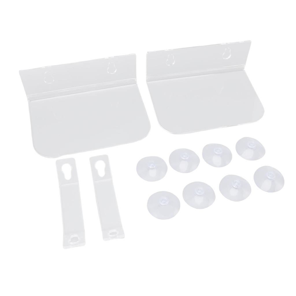 Window Plant Shelves with Suction Cups Support Brackets Square Acrylic Window Sill Extender for Succulents