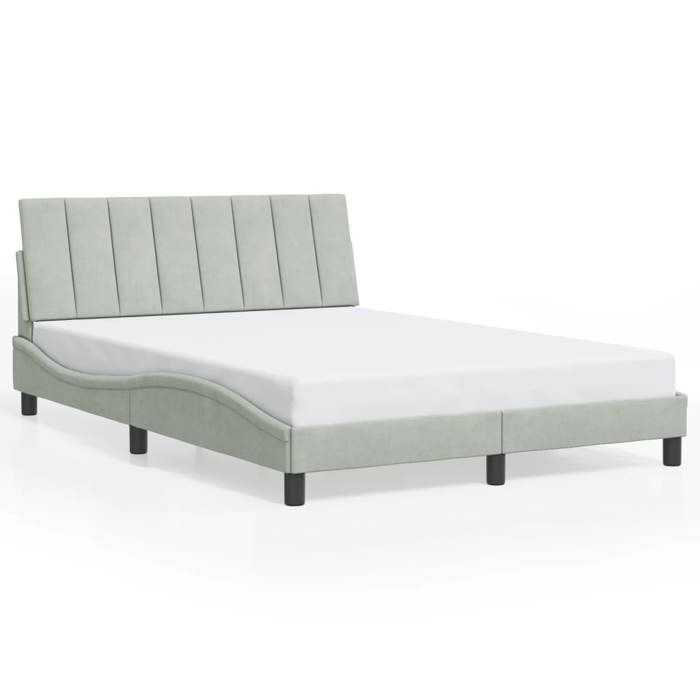VidaXL Cadre de Lit avec Tête de Lit, Lit Rembourré, Sommier à Lattes, Lit Double, Lit Adulte de Chambre à Coucher 3207849