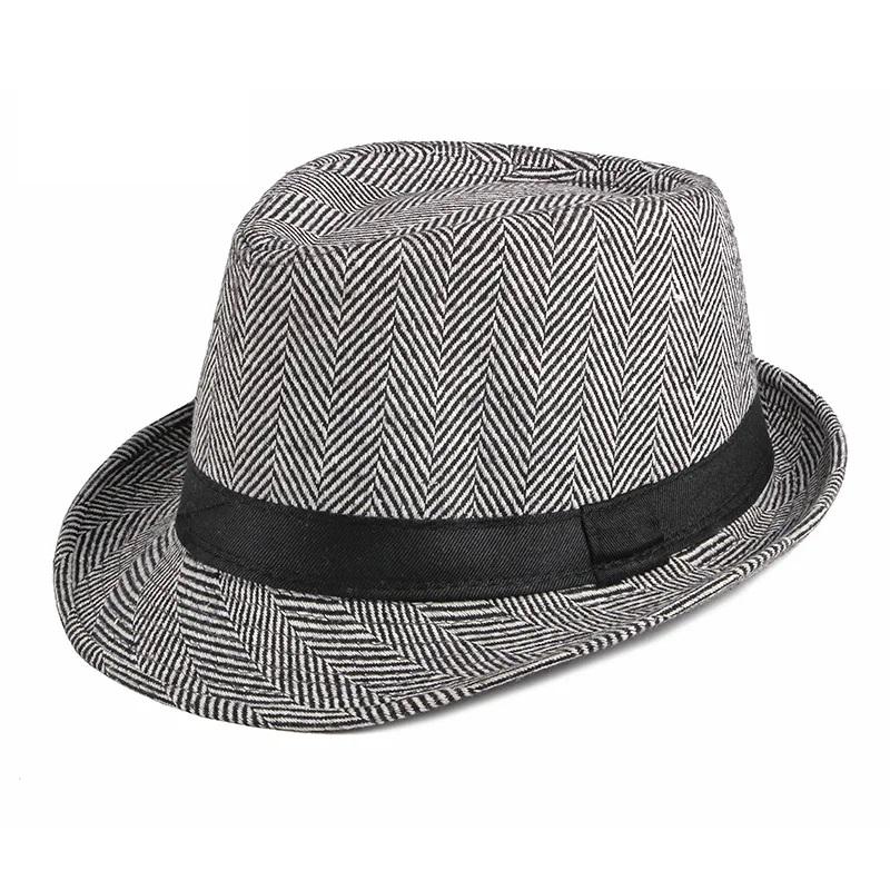 Herfst en Winter Nieuwe Heren Tophoeden Casual Jazzhoeden voor Middelbare en Oudere Leeftijd Groothandel Gentleman Hoeden Unisex gray