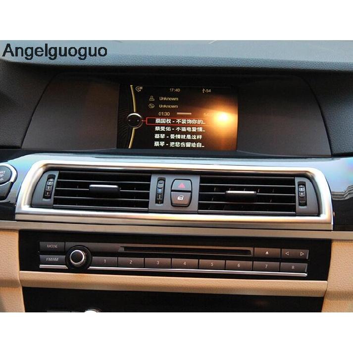 Angelguoguo Chrome Konsol AC Ventilasi Outlet Menutupi Trim Untuk BMW Seri 5 F10 F18 520li 525li