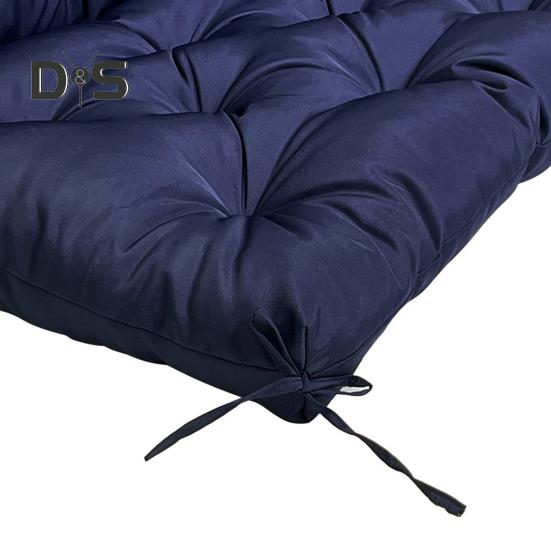 Swing Chair Cushion with Backrest 2/3 Seater Garden Bench Seat Cushion with Ties Waterproof Outdoor Bench Seat Cushion for Patio Canopy Furniture