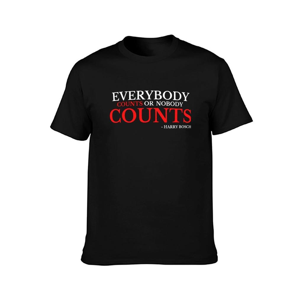 Everybody Counts Or Nobody Counts T-Shirt customs quick-drying summer top man t shirt Men's t-shirt