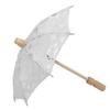 Spitzen Hochzeitsregenschirm Hochzeit Braut Spitze Regenschirm Dekorativer DIY Regenschirm Foto Requisite für Party Camping