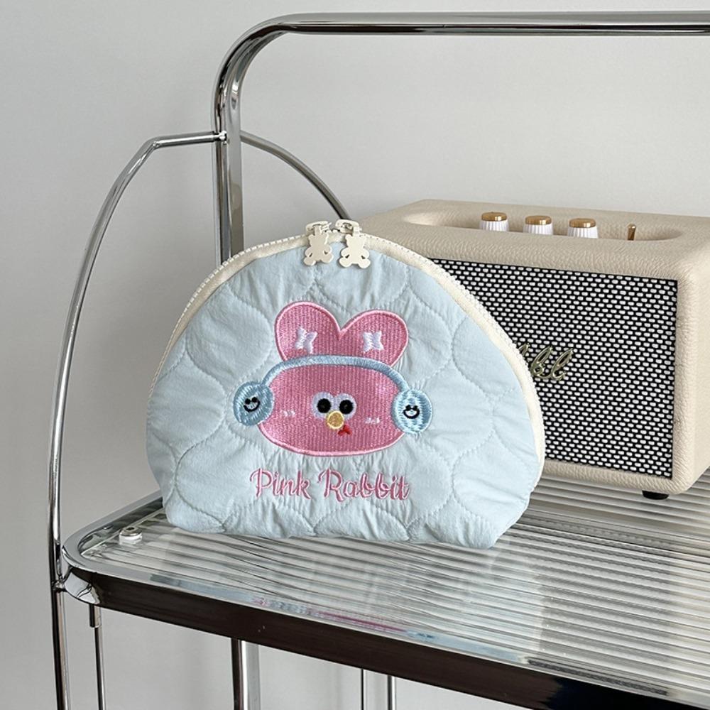 Puppy Cartoon Toiletry Bag Handheld Skincare Storage Bag Portable Embroidery Cosmetic Bag Travel