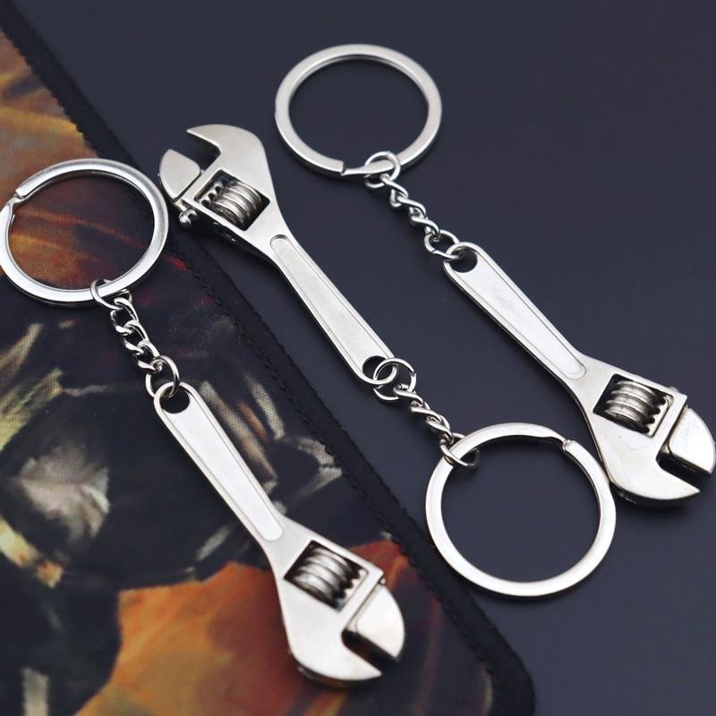 Mini Mobile Activity Wrench Keychain Charm Small Opening Spanner Tool Men's Key Ring Jewelry Bag Charm Unique Gift