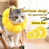 Sunflower Pet Elizabeth Collar, Cute Sunflower Shape Adjustable Recovery Cone, For Cats Dogs Anti-Licking & Biting Protection