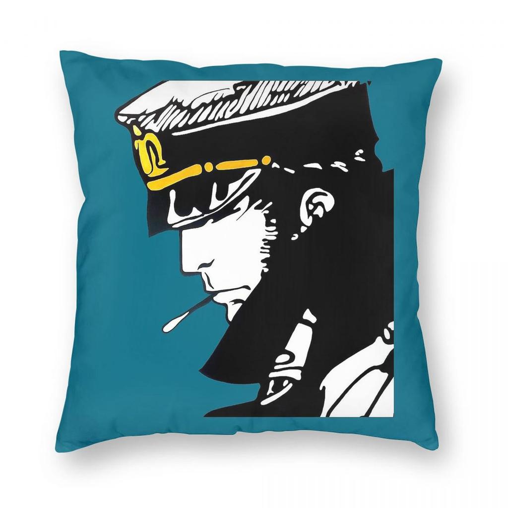 Corto Maltese Hugo Pratt Quadratischer Kissenbezug Polyester Leinen Samt Bedruckt Reißverschluss Dekoration Kissenhülle Zimmer Kissenbezug x