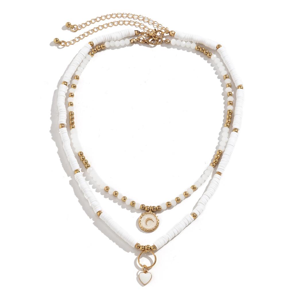 Seed Beads Necklace Handmade Bohemian Sweet Heart Pendants Necklace Girls Choker Collar For Women Fashion Jewerly Gifts