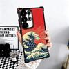 Japanese Wave Kanagawa Surfing Plating Phone Case For Samsung Galaxy S24 S25 FE S26 Edge S23 Ultra S22 S21 Plus S20 Anti-Fall Ai