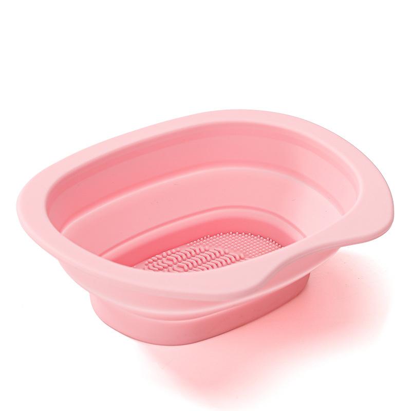 Katlanabilir Silikon Kase Yüz Maskesi Fırçası Makyaj Fırçası Temizleme Kasesi Güzellik Yumurtası Sünger Puf Yıkama Aleti Fırça Kurutma