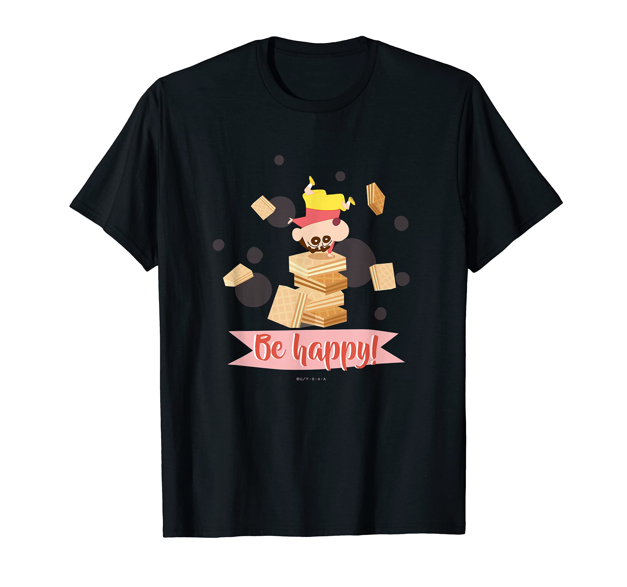 

Crayon does a handstand with Tea Time Shin-chan sweets! Shin-chan s T-shirt чорний