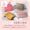 Women's Bifold Wallet, Stylish, Cute, Simple, Card Case, Coin Purse, Bill Pocket, Mini Wallet, Compact, Black, Gift (Salmon Pink)