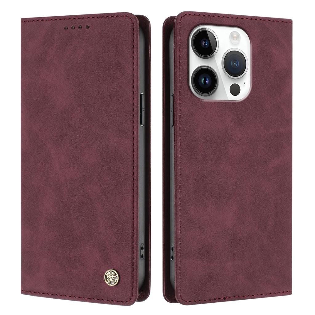 For iPhone 16 Pro HX Case RFID Blocking Wallet Stand Leather Flip Phone Cover