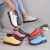 Soft Soled Leather Shoes with Cow Tendon Soles, Comfortable Red Shoes, Spring Genuine Leather, One Foot, Not Tiring Single Shoes
