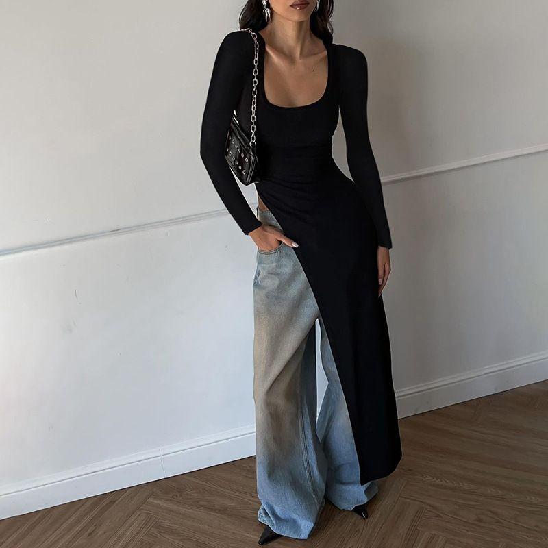 

Sexy Square Collar New Arrival Fashion Style Western Style Flattering Curve Slim Looking Shoulder Strap Dress Women s Pure Desire Sexy Sheath Black S