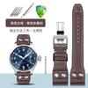 Für IWC Pilot Kleiner Prinz Mark 18 20 Bronze Spitfire Jäger Großes Fliegen Lederarmband Herren Portugiesisches Leder Uhrenkette 21 22mm