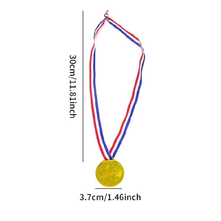 10Pcs/20Pcs Award Medals Golden Medals with Neck Ribbon, Kid Children Teens Reward Medals Winner Medals for Competitions