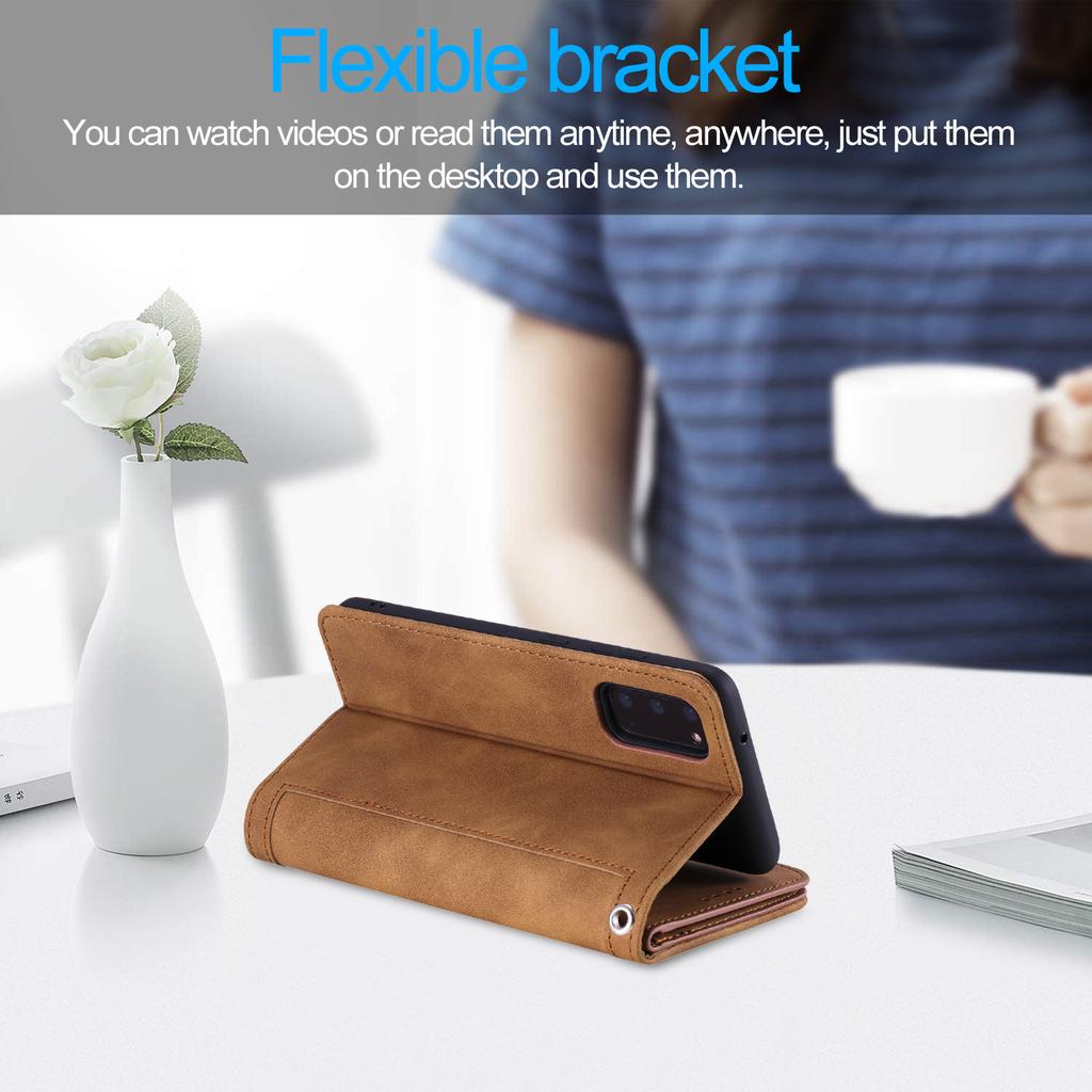 Leather Cover For Samsung Galaxy S23 S22 S21 S20 FE Ultra S10 S9 S8 Plus S10E Note 10 Plus 9 8 A52 A53 Zipper Wallet Flip Case