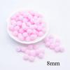 200Pcs 8mm Colorful Elastic Ball DIY Sewing On Patches Home Decoration Appliques Crafts Accessories