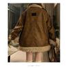 Vintage Maillard Stand Up Collar Cotton Coat for Men and Women Fashionable Versatile High-end Winter