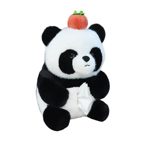 Car Trash Can with Tissue Box Cute Bear Design Plush Doll Waterproof Inner Bucket Car Armrest Organizer Fits Most Center Consoles