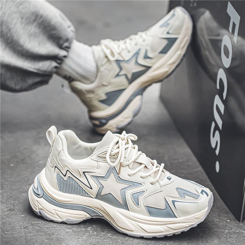 Fashion Autumn Men Casual Sneakers Stars  Vintage Shoes Tennis Running Sneakers Breathable Lace Up Sports Shoes For Male 39-44