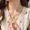 S925 Sterling Silver Necklace Women's Natural Garnet Crystal Stone Olivine Topaz Pastoral Small Daisy Collarbone Chain
