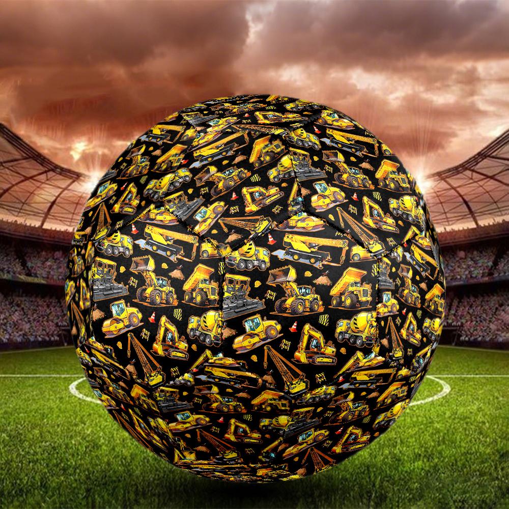 Excavator Theme Size 5 Soccer Ball, Suitable for Both Indoor and Outdoor Matches, a Gift Suitable for Everyone.