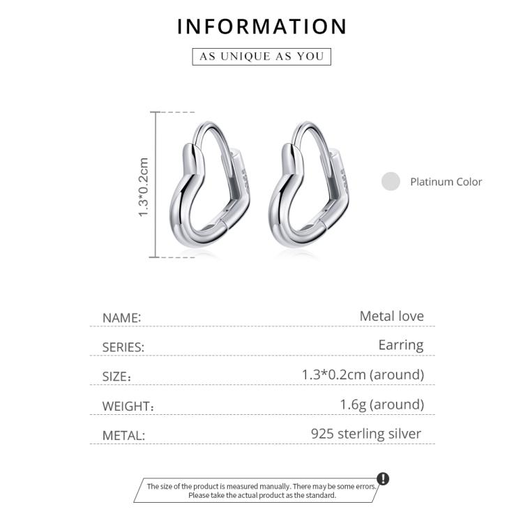 S925 Sterlingsilber Herzförmige Hohl-Ohrstecker Damenohrringe