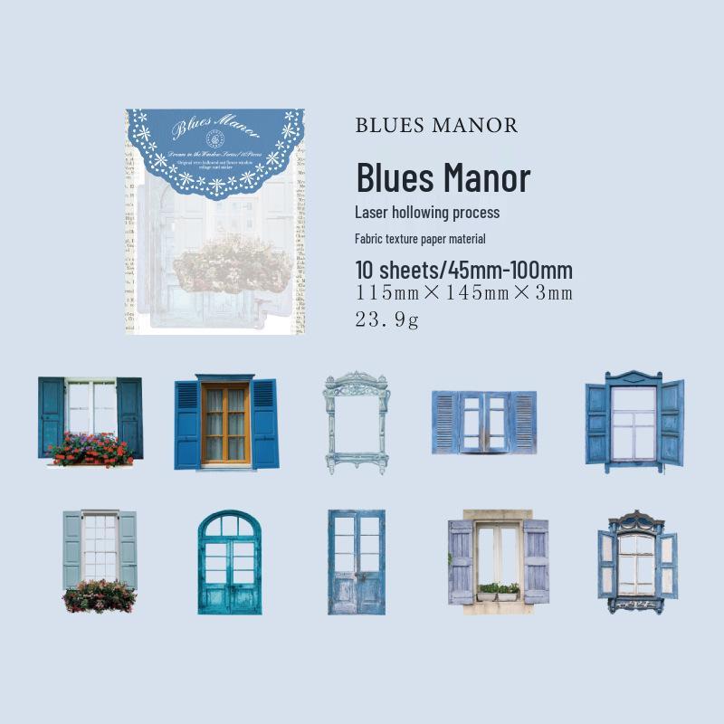 Mò Mò Window Dream Series: Retro European 3D Hollow Window Stickers for DIY Journal Decoration