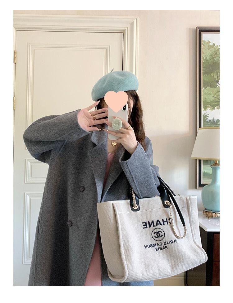 Oatmeal Woolen Coat: 2025 Autumn/Winter Korean Style Loose Mid-Length Bestseller Jacket