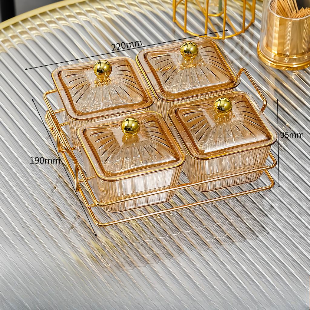 Fruit Plates  Home Living Room Tea Table  Snacks  Candy, Dessert  Nuts  Snacks  Four-grid Dried Fruit Plates